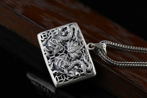925 sterling silver jewelry jewelry boutique retro Unisex beautiful silver pendant dragon flight