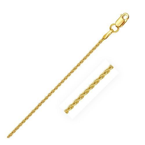 1.2mm 14K Yellow Gold Round Chain, size 16''-JewelryKorner-com