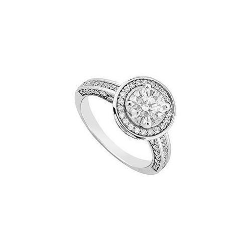 14K White Gold Diamond Engagement Ring 1.25 CT TDW-JewelryKorner-com