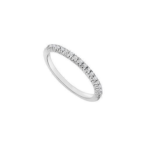 14K White Gold : Diamond Wedding Band 0.25 CT TDW-JewelryKorner-com