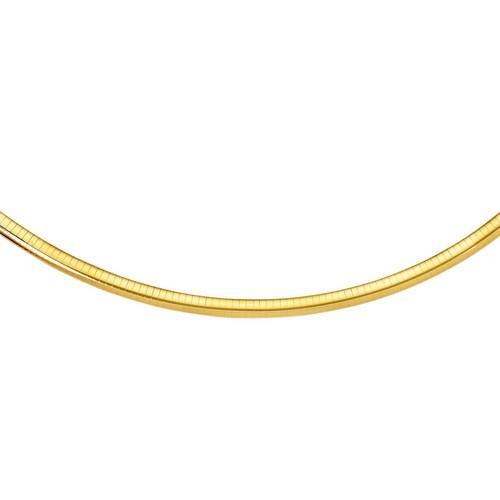 14K Yellow Gold Classic Omega Style Chain (6 mm), size 16''-JewelryKorner-com
