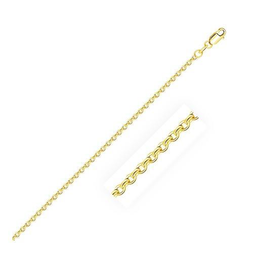 1.8mm 14K Yellow Gold Cable Link Chain, size 22''-JewelryKorner-com