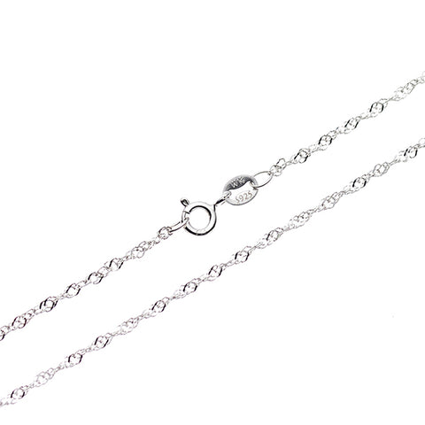2 Colors 925 Sterling Silver Chain Necklace - 1mm Singapore Chains  Basic Fashion Jewelry Accessories for Men & Women, 16" - 30"