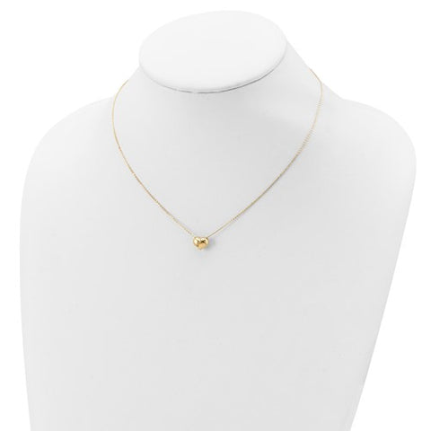 14k Polished Puffed Heart 16.5 inch Necklace_3