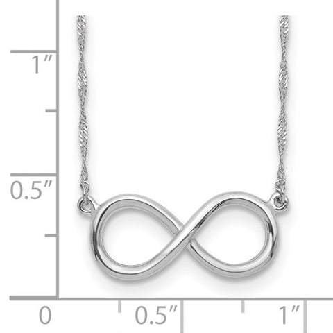 14K White Polished Infinity Necklace_4