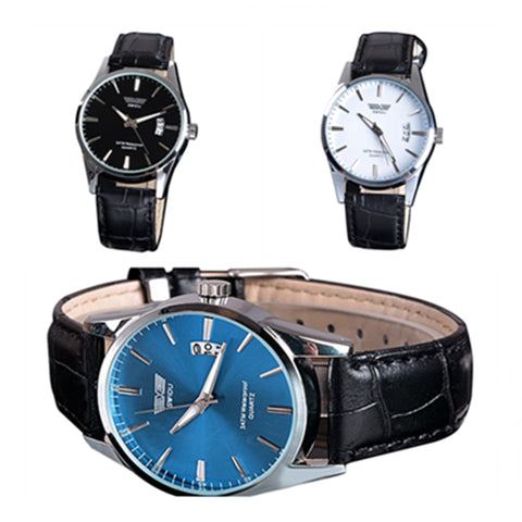 3PCS Quartz Watches Men Famous Wristwatch Military Sports Men Watch Outdoor Clock Date Leather Band relogio masculino 3 Colors