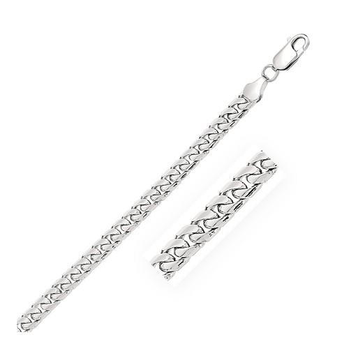 5.8mm 14K White Gold Solid Miami Cuban Chain, size 22''-JewelryKorner-com