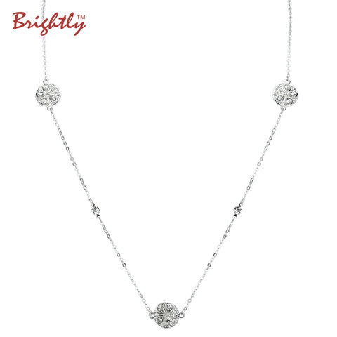 Brightly Elegant OL Style Long Necklaces Rhinestones Link Chains Female Necklaces