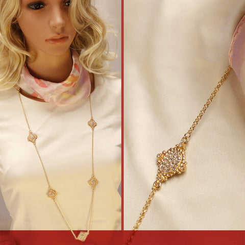 Brightly Fashion OL Elegant Style Long Necklaces Link Chain Necklaces for Women New Accessory