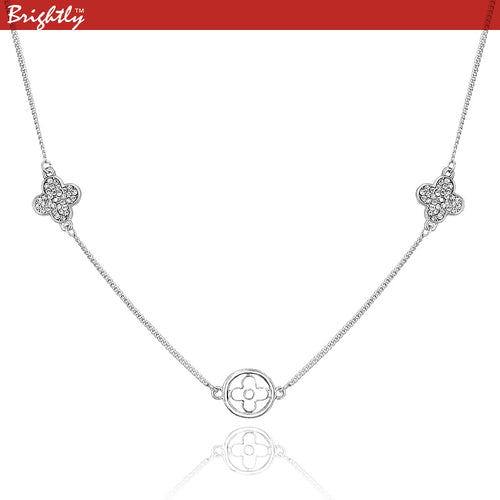 Brightly Necklaces Lucky Four Leaf Clover Pendant Necklace for Women Gifts