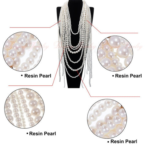 Fashion Gold Chain Resin Pearl Cluster Choker Statement Pendant Bib Necklace New