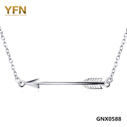GNX0588 Collares 2016 Fashion Jewelry 925 Sterling Silver Arrow Pendants Necklaces Love Jewelry Necklace Gifts For Women