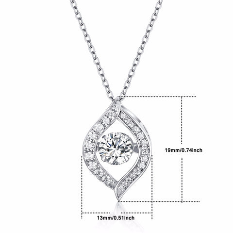 Heaart By Heart Fashion Pendant Necklace Elegant for Women with Topaz Stone Choker 925 Silver Jewelry Female Wedding Necklaces