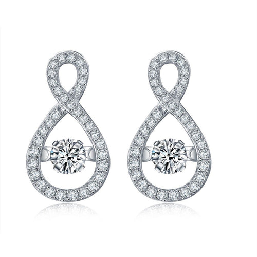 Heart By Heart Romantic Dancing Earrings with Topaz Gemstone Water Drop For Women Gift Wedding Earrings Trendy Fine Jewelry