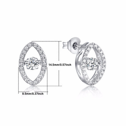 Heart By Heart Women Stud Earrings Egg Shape for Women Angel Decoration Earrings Dancing Design Luxury Topaz Stone Body Jewelry