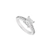 Diamond Engagement Ring : 18K White Gold - 1.00 CT Diamonds