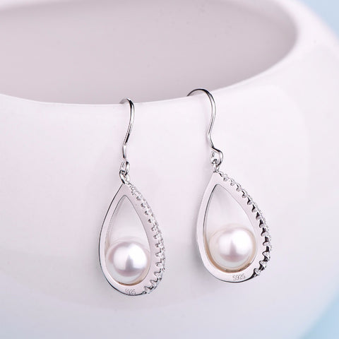 JO WISDOM Fine Jewelry Earrings Silver jewelry Pearl earrings Ladies jewelery Accessories Drop Earring with pearls