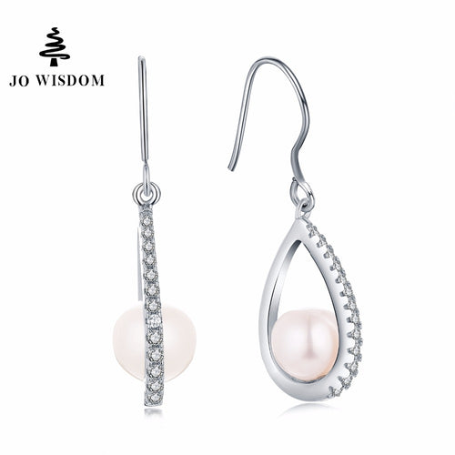 JO WISDOM Fine Jewelry Earrings Silver jewelry Pearl earrings Ladies jewelery Accessories Drop Earring with pearls