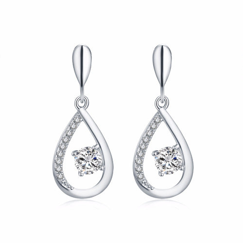 JO WISDOM Fine Jewelry Silver Earrings Ladies jewelery Accessories Long Drop Earring with CZ Everything for a wedding