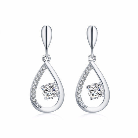 JO WISDOM Fine Jewelry Silver Earrings Ladies jewelery Accessories Long Drop Earring with CZ Everything for a wedding