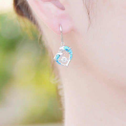 JO WISDOM Real Silver 925 Dangle Earrings Dancing Stone with Natural Topaz Earrings for Women Accessories