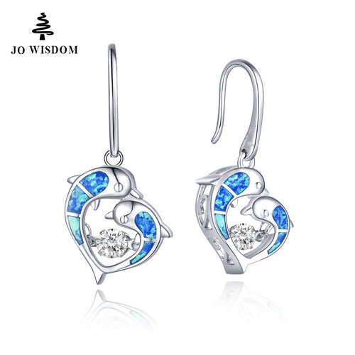 JO WISDOM Real Silver 925 Dangle Earrings Dancing Stone with Natural Topaz Earrings for Women Accessories