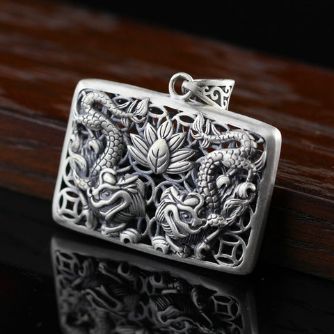 925 sterling silver jewelry jewelry boutique retro Unisex beautiful silver pendant dragon flight