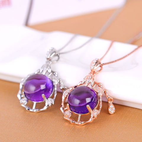 KJJEAXCMY boutique jewelry,Colorful jewelry, 925 silver inlaid Amethyst rings, simple generous wholesale female models