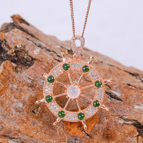 KJJEAXCMY boutique jewelry Direct wholesale jewelry, jewelry, women's jewelry, 925 silver inlaid natural jade pendant