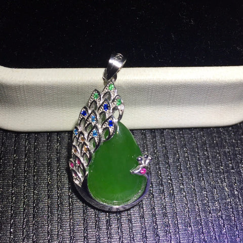 KJJEAXCMY boutique jewelry  Wholesale colorful jewelry, 925 silver inlaid Jasper female models pendants