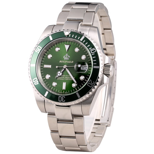 Luxury Reginald Watch Men Rotatable Bezel GMT Sapphire Glass Date Stainless Steel Women Mens Sport Quartz Watches Reloj Hombre