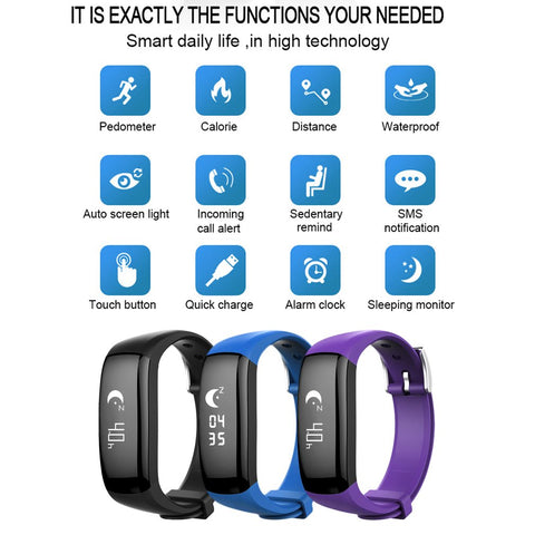 P6 Bluetooth Smart Bracelet for iPhone IOS Android Calorie Counter Pedometer Digital Tracker LCD Sport Fitness Watches