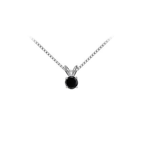 Black Onyx Solitaire Pendant in Sterling Silver 1.00 CT TGW