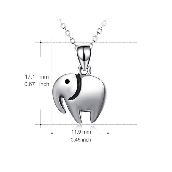 YFN Genuine 925 Sterling Silver Lucky Elephant Pendants Necklaces Lovely Animal Jewelry Fashion Gift For Women PYTZ0007-D