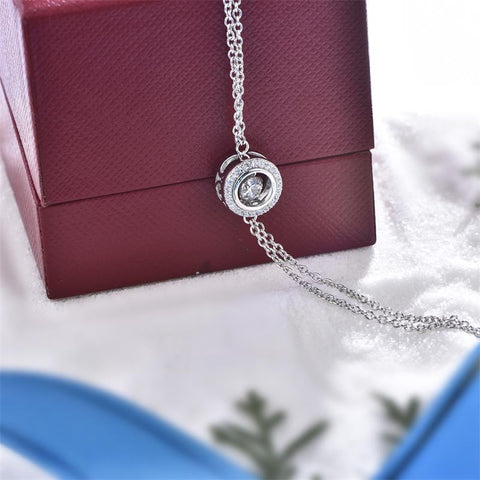 YL Dancing Round 925 Sterling Silver Friendship Bracelets for Women Best Friends Wholesale Fashion Jewelry for Wedding Party