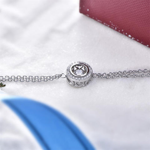 YL Dancing Round 925 Sterling Silver Friendship Bracelets for Women Best Friends Wholesale Fashion Jewelry for Wedding Party
