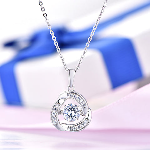 YL Topaz 925 Sterling Silver Pendant Necklaces for Women Wedding Fine Jewelry with Topaz Natural Stone for Best Friends Gift