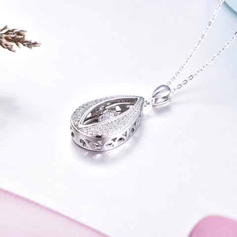 YL Water Drop Silver 925 Sterling Silver Necklaces for Women Wedding Engagement Fine Jewelry Natural Stone Pendant