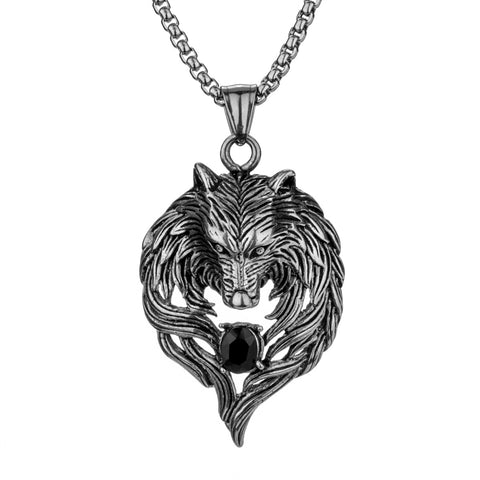 Yacq Wolf Stainless Steel Necklace for Men Women Pendant Chain Biker Jewelry Gift Fathers day Dad Him Her Mom dropshipping GN41