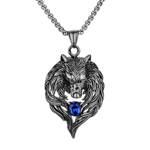 Yacq Wolf Stainless Steel Necklace for Men Women Pendant Chain Biker Jewelry Gift Fathers day Dad Him Her Mom dropshipping GN41