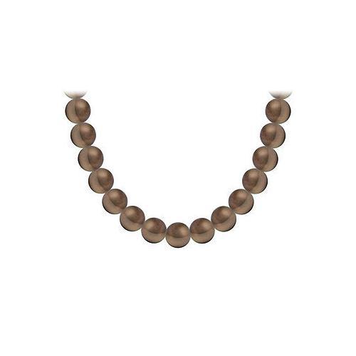 Akoya Cultured Pearl Necklace : 14K White Gold 10 MM-JewelryKorner-com