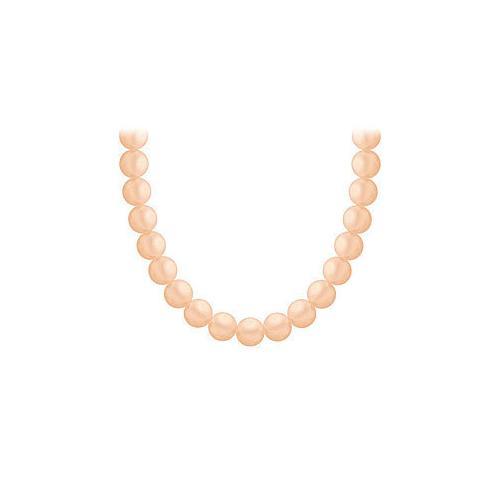 Akoya Cultured Pearl Necklace : 14K White Gold 5 MM-JewelryKorner-com