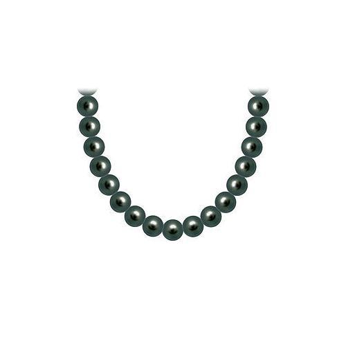 Akoya Cultured Pearl Necklace : 14K White Gold 6 MM-JewelryKorner-com