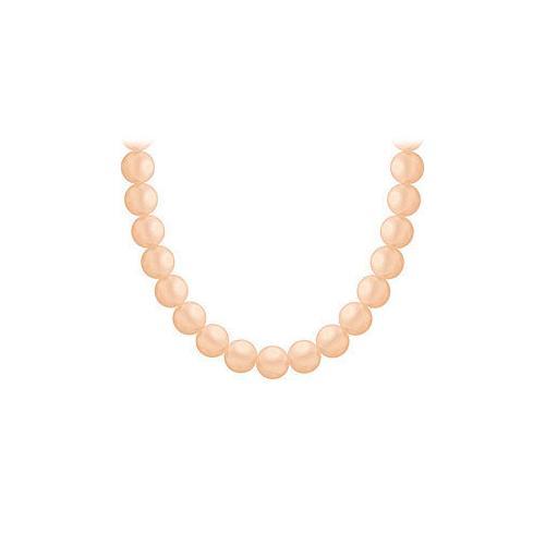 Akoya Cultured Pearl Necklace : 14K White Gold 6 MM-JewelryKorner-com