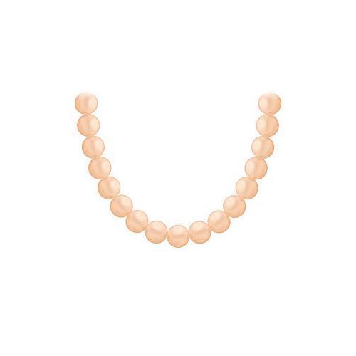 Akoya Cultured Pearl Necklace : 14K White Gold 7 MM-JewelryKorner-com