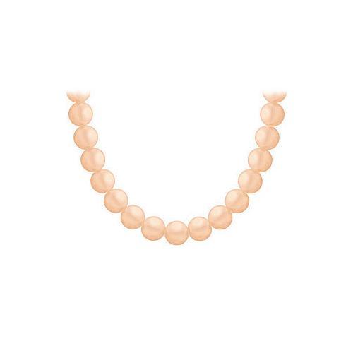 Akoya Cultured Pearl Necklace : 14K White Gold 9 MM-JewelryKorner-com