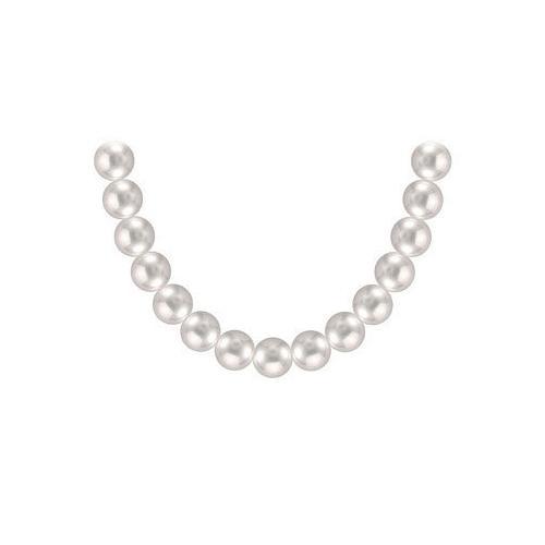 Akoya Cultured Pearl Necklace : 14K Yellow Gold 11 MM-JewelryKorner-com