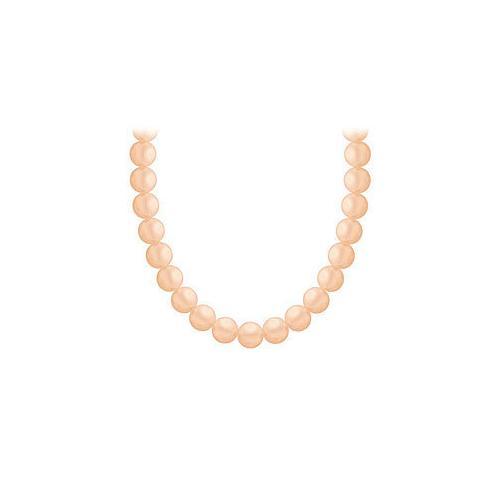 Akoya Cultured Pearl Necklace : 14K Yellow Gold 4 MM-JewelryKorner-com