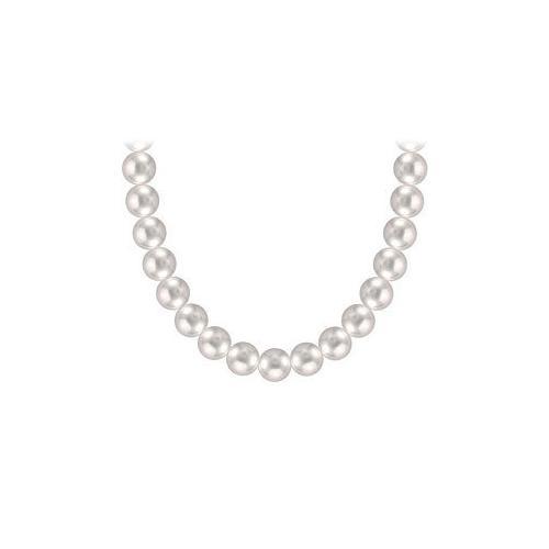 Akoya Cultured Pearl Necklace : 14K Yellow Gold 5 MM-JewelryKorner-com