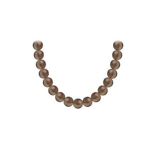 Akoya Cultured Pearl Necklace : 14K Yellow Gold 7 MM-JewelryKorner-com